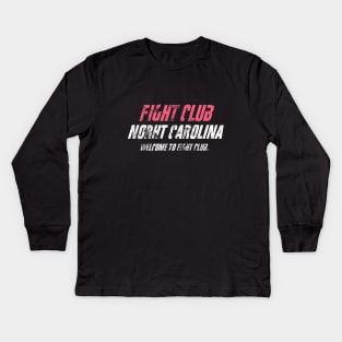 Fight club North Carolina Kids Long Sleeve T-Shirt